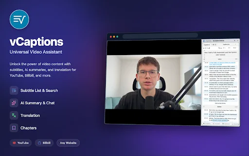 vCaptions: AI Video Subtitles at Translation – I-download Ngayon - Screenshot 1