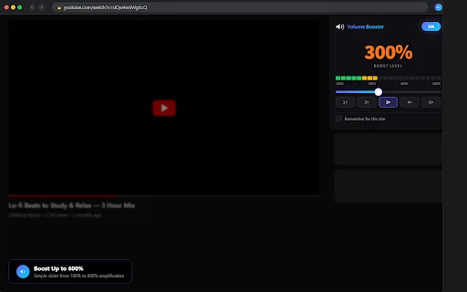 Volume Booster: Palakasin ang Audio sa Browser hanggang 600% - Screenshot 1
