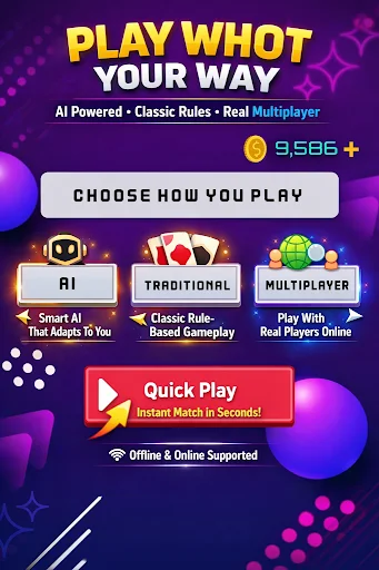 I-download ang Whot! AI – Smart Card Game – Pinakamahusay na Laro - Screenshot 1