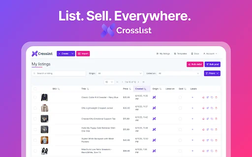 I-download ang Crosslist: Ang Pinakamahusay na Tool sa Pagbebenta - Screenshot 1