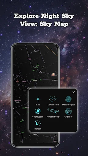 I-download ang Night Sky View – Sky Map View Libre – Tuklasin ang Bituin - Screenshot 2