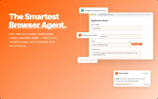 Dassi: AI Browser Agent para sa Claude, GPT, at Gemini – I-download - Screenshot 1